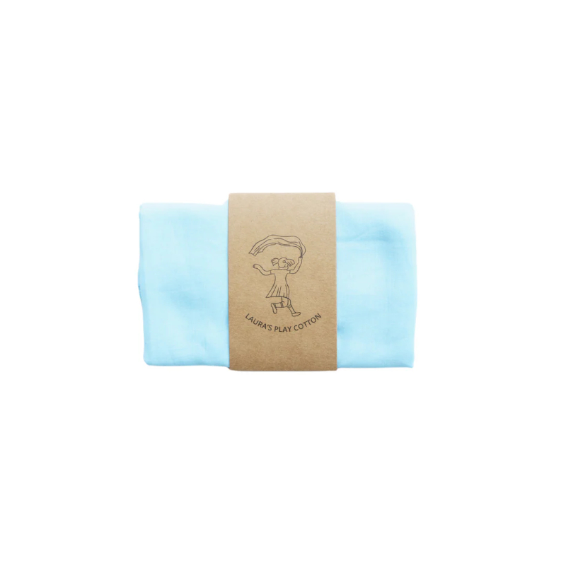 Velo in cotone azzurro pastello (50x50cm)