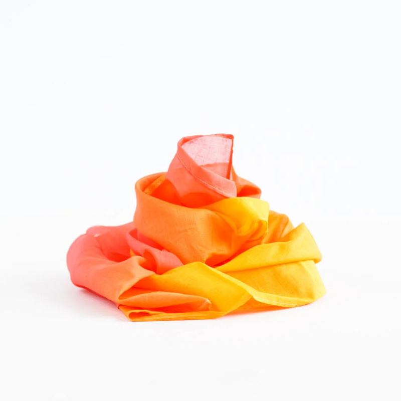 Velo in cotone arancione sfumato (50x50cm)