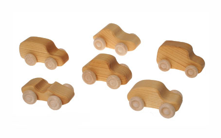 Macchinine di legno - 6 pezzi