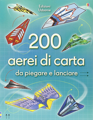 200 aerei di carta da piegare e lanciare - con fogli staccabili