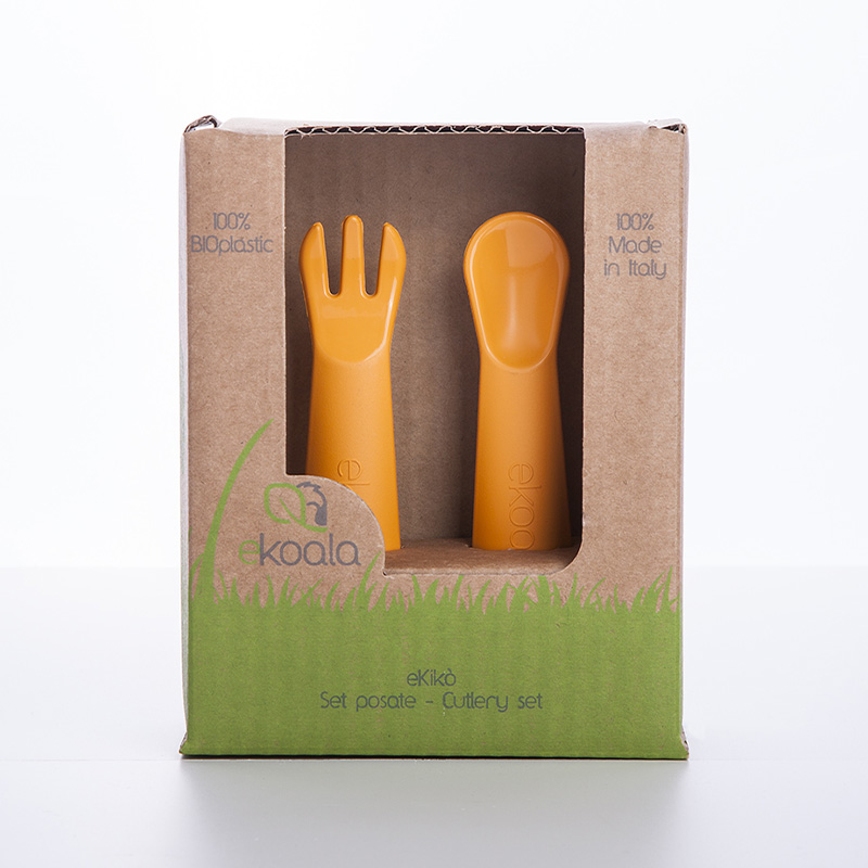 Set Posate plastic free ecologiche - arancione