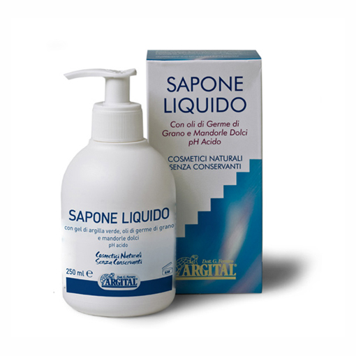 Sapone liquido con gel di Argilla verde e con puri oli di Germe di Grano e Mandorle dolci