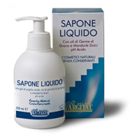 Sapone liquido con gel di Argilla verde e con puri oli di Germe di Grano e Mandorle dolci