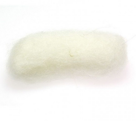 Lana cardata bianca - come base per le figure - 25 gr