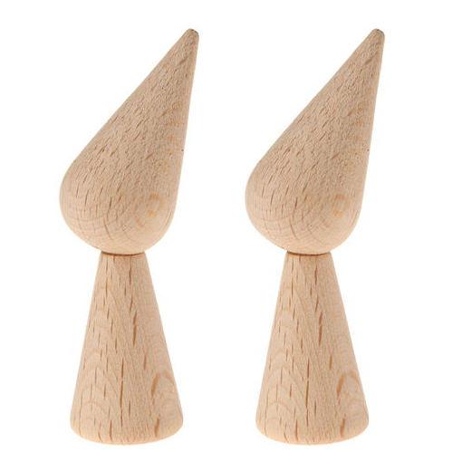 Omini di legno per bambole Peg con cappuccio h 7cm - 6 pezzi