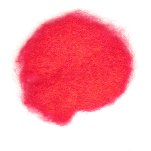 Pacchetto di lana cardata - rosso 50gr