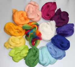 Pacchetto 13 colori lana filata a filo lungo per fatine e angeli - 200gr
