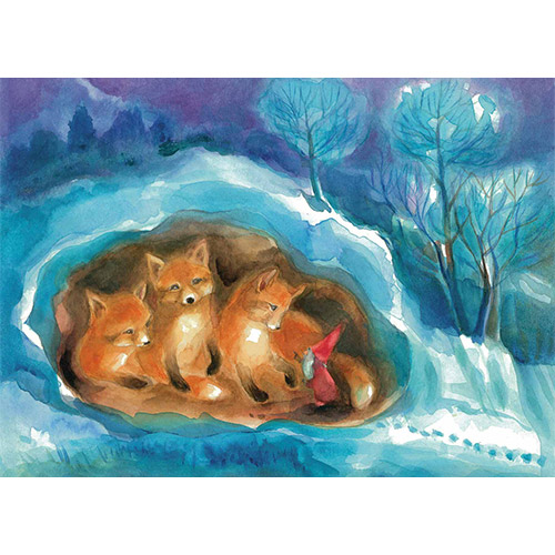 Cartolina: Le volpi