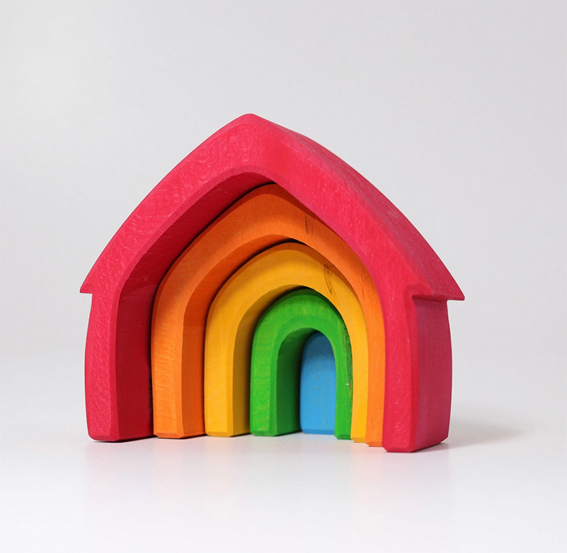 Casetta arcobaleno in legno