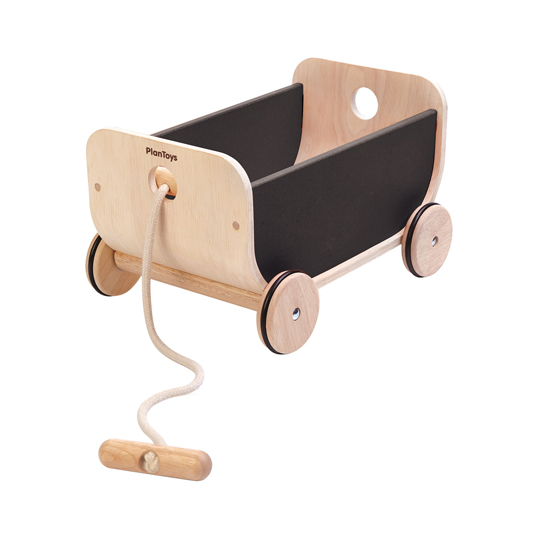 Carretto da traino in legno porta giochi PlanToys -  -   - Shop