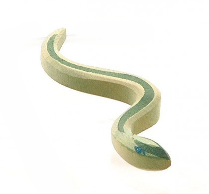 Serpente verde - in legno