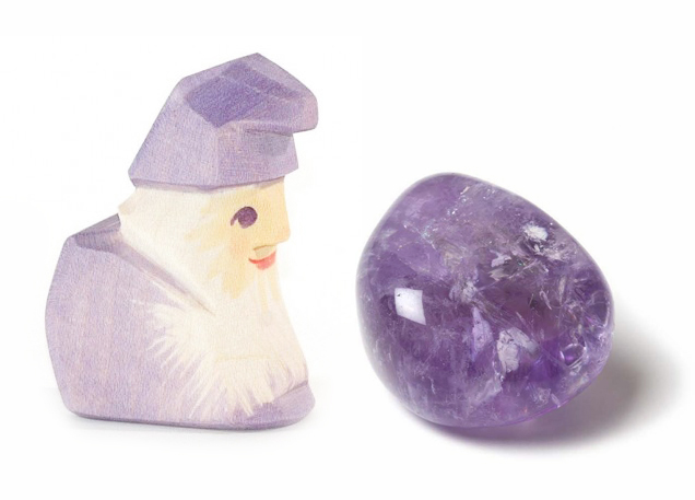 Nanetto dei minerali Viola e pietra di Ametista viola