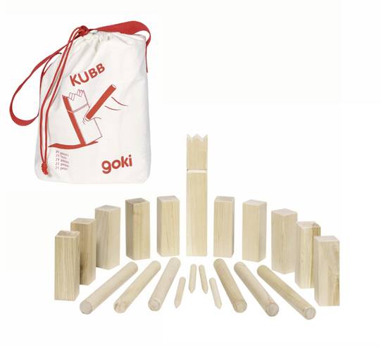 Kubb Gioco vichinghi, sacchetto di cotone - 21 pezzi