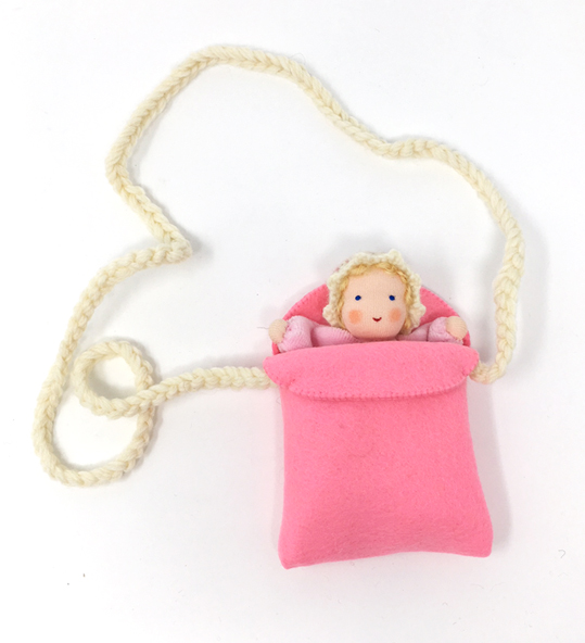 Bambolina con borsetta - rosa