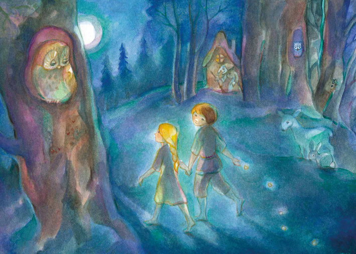 Cartolina: Fiaba Hansel e Gretel