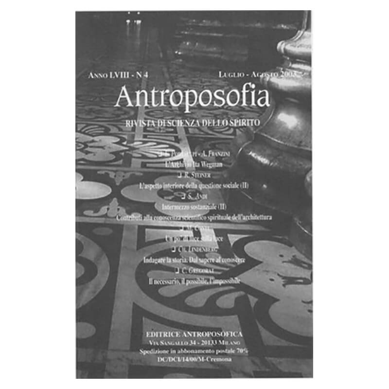 Antroposofia - Rivista di scienza dello spirito - Luglio Agosto 2003
