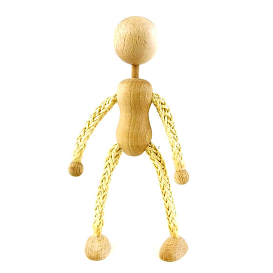 Omini in legno e corda per fare le bamboline - 1 pezzo