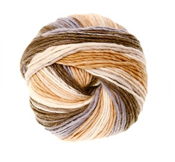 Gomitolo 200gr pura lana vergine 100% - sfumato dai toni del marrone,  sabbia, grigio -  - Shop
