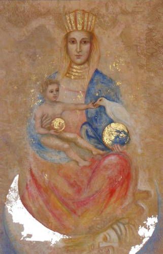 Stampa A3: Madonna  secondo le indicazioni di Rudolf Steiner 