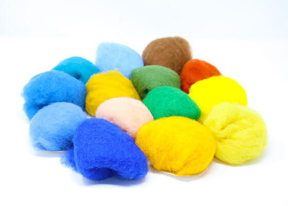 Pacchetto di lana cardata -14 colori Estate