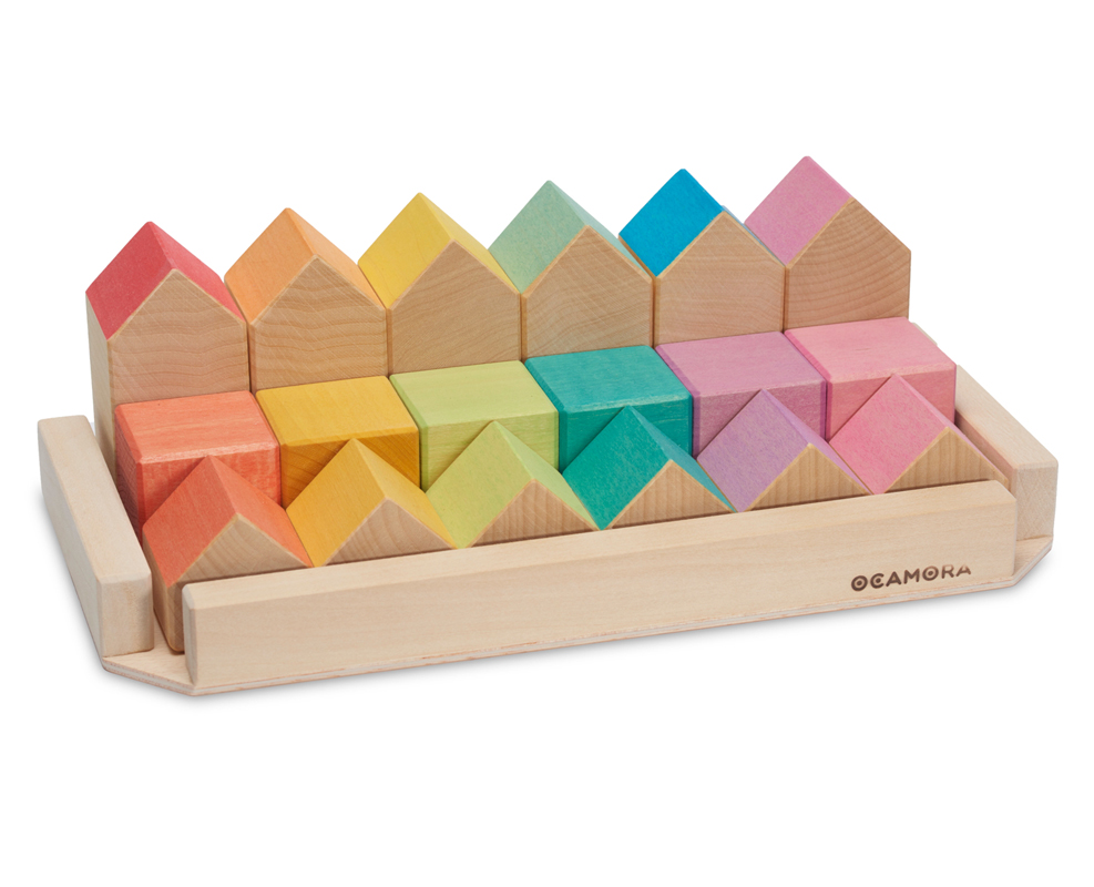 Costruzioni casette e cubi colorati 