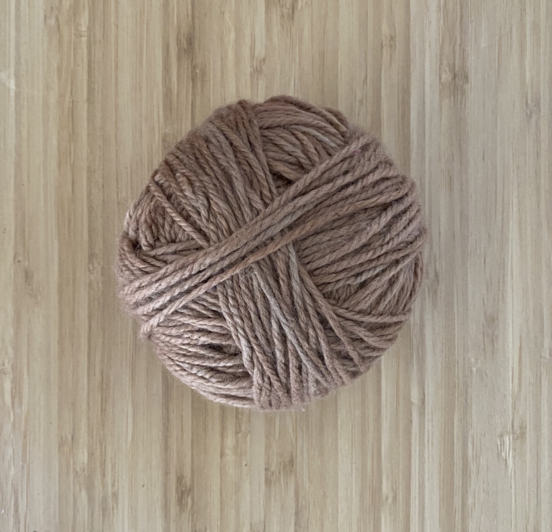 Gomitolo di pura lana 100% - marrone