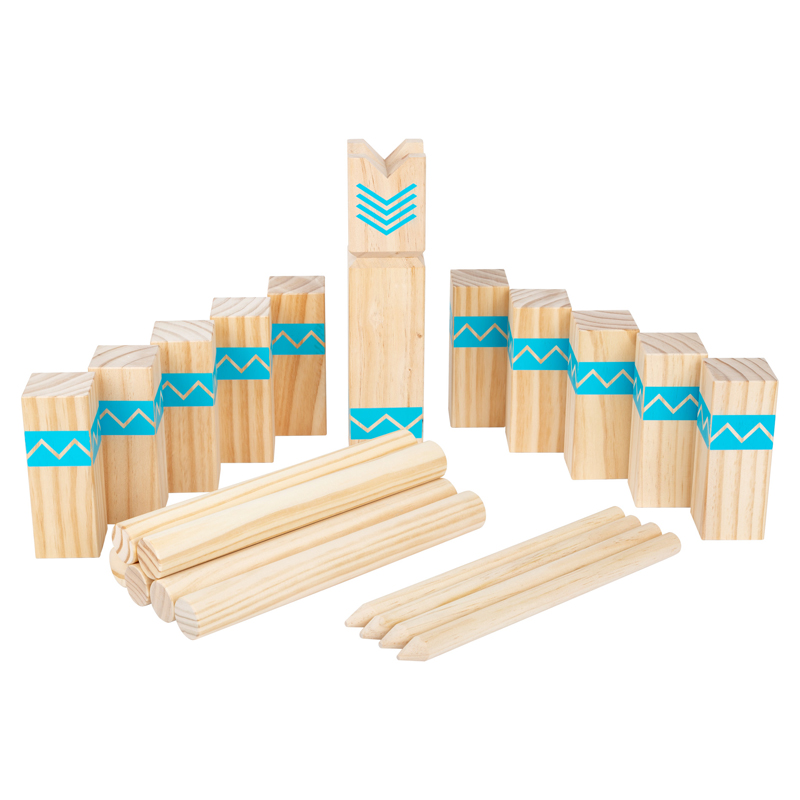 Gioco all'aperto - Kubb gioco dei vichinghi colorato