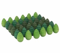 Mandala verdi 36 pezzi in legno - Alberi