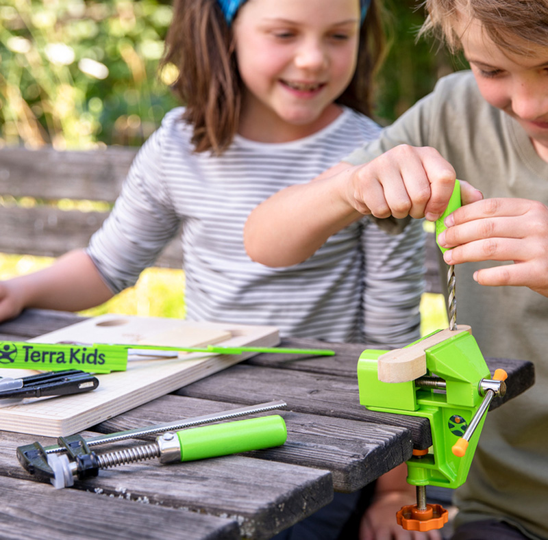 Morsa e morsetti per lavorare il legno per bambini - da casa o esterno -   - Shop