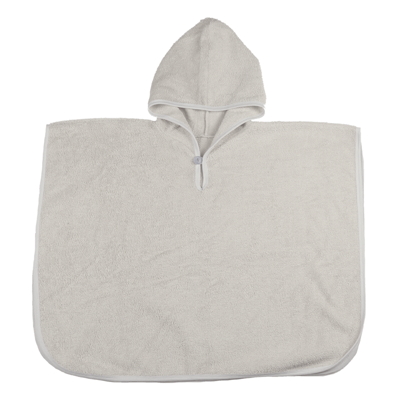 Accapatoio poncho in cotone biologico - bianco naturale