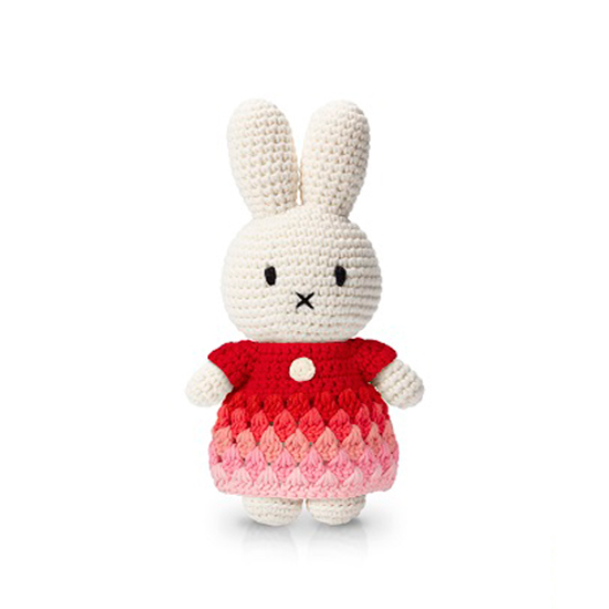 Coniglietta Miffy con vestito rosso sfumato