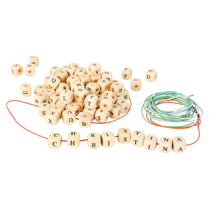 Perline con le lettere dell'alfabeto per collane e braccialetti - 300 pezzi  -  - Shop