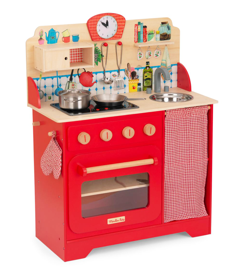 Cucina in legno per bambini - rossa