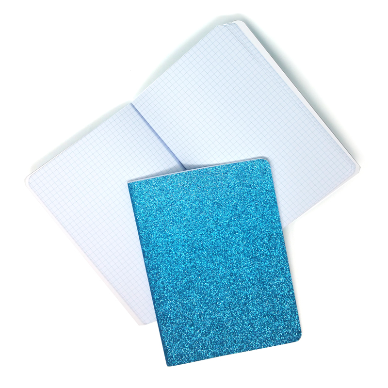 Notebook A5 glitter - pagine a quadretti 