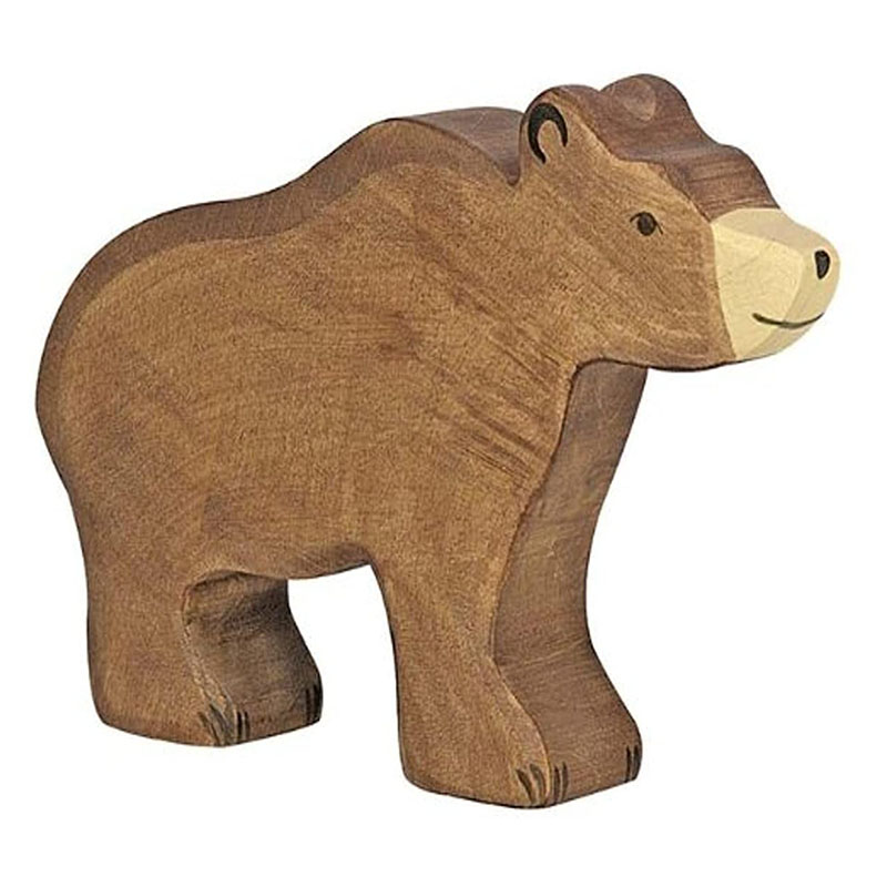 Orso bruno in legno Holtztiger