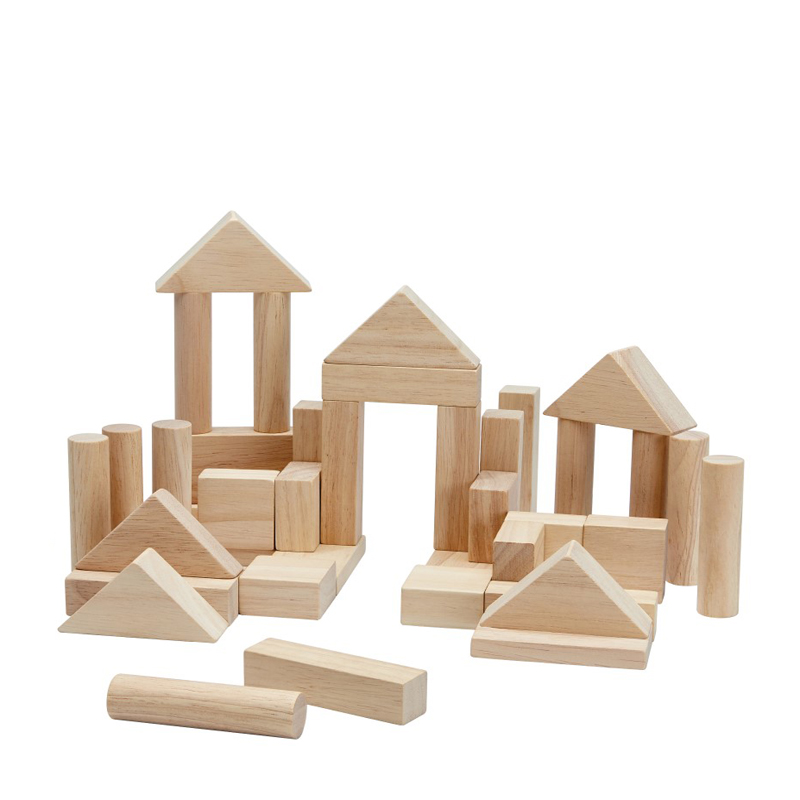 Blocchi di legno per costruzioni - 40 pezzi (mattonelle