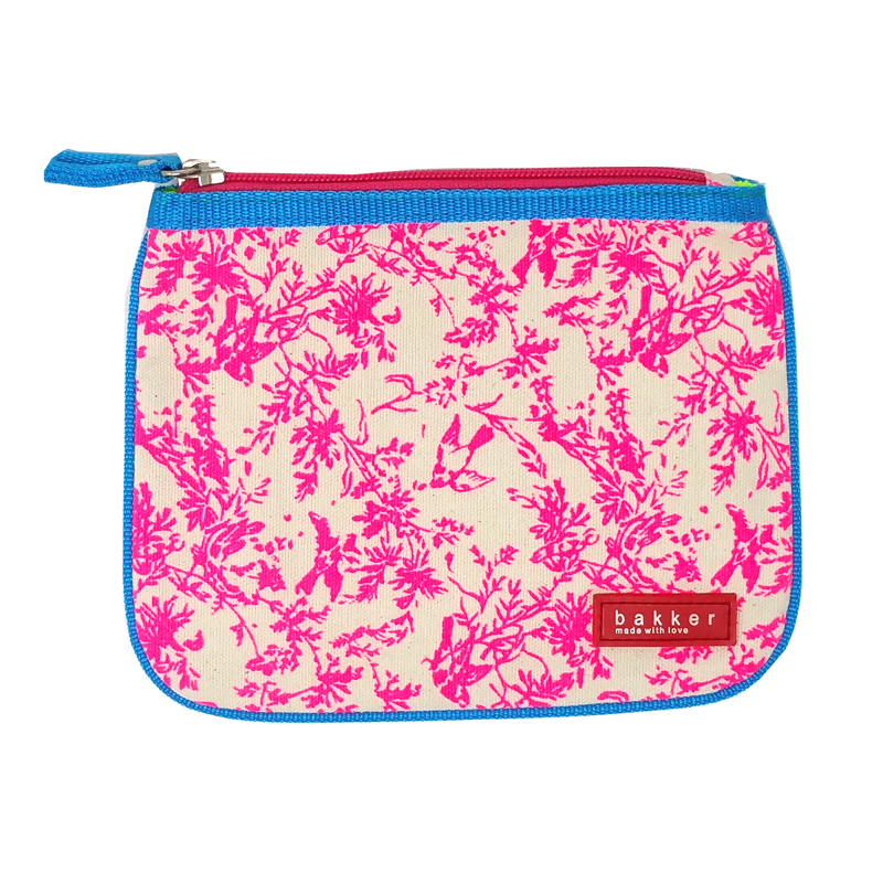 Bustina piatta in tela con cerniera - Piccola pochette - Jouy