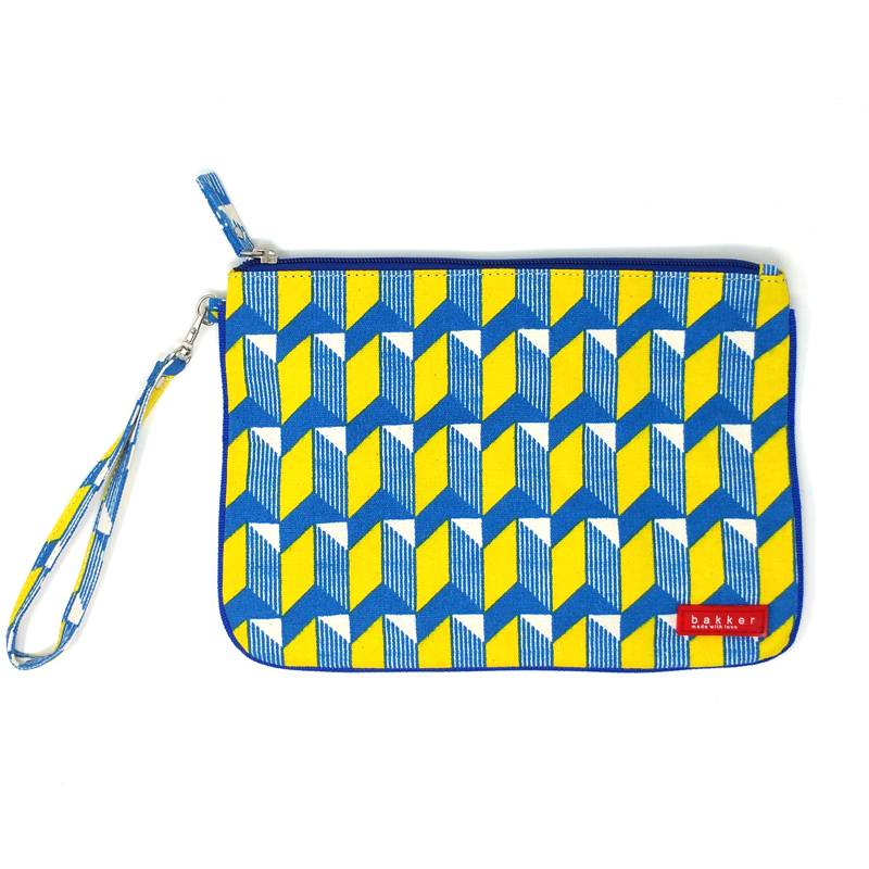 Pochette con manicotto e cerniera (25x18 cm) - Watanabe Yellow