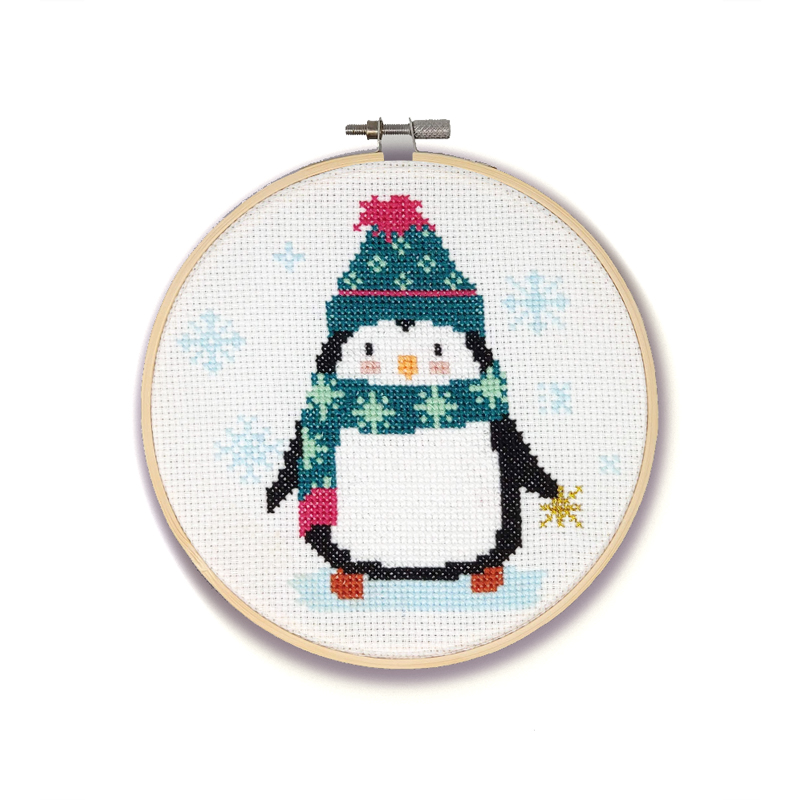 Punto croce - Kit per realizzare un pinguino