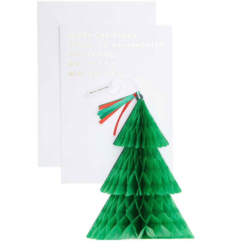 Biglietto Buon Natale con Alberello pop up