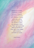 Stampa A5 preghiera: Ammirare il bello.. di Rudolf Steiner 