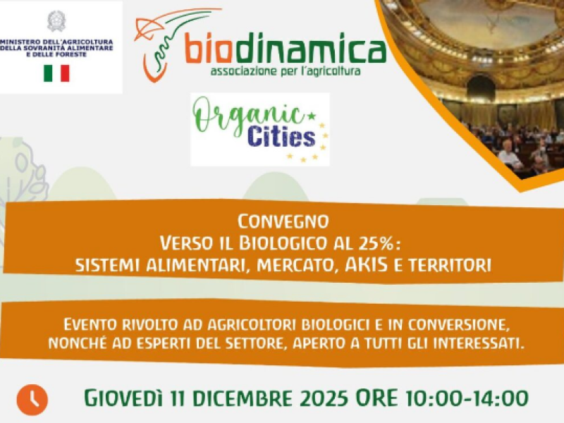 Verso il Biologico al 25%: sistemi alimentari, mercato, AKIS e territori