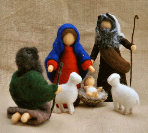 Lana cardata 9 colori per fare i personaggi del presepe -   -  - Shop